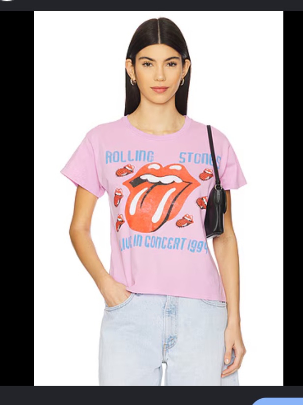 🏇 Rolling Stone Daydreamer Faded Lilac Graphic Tee with Blue Print